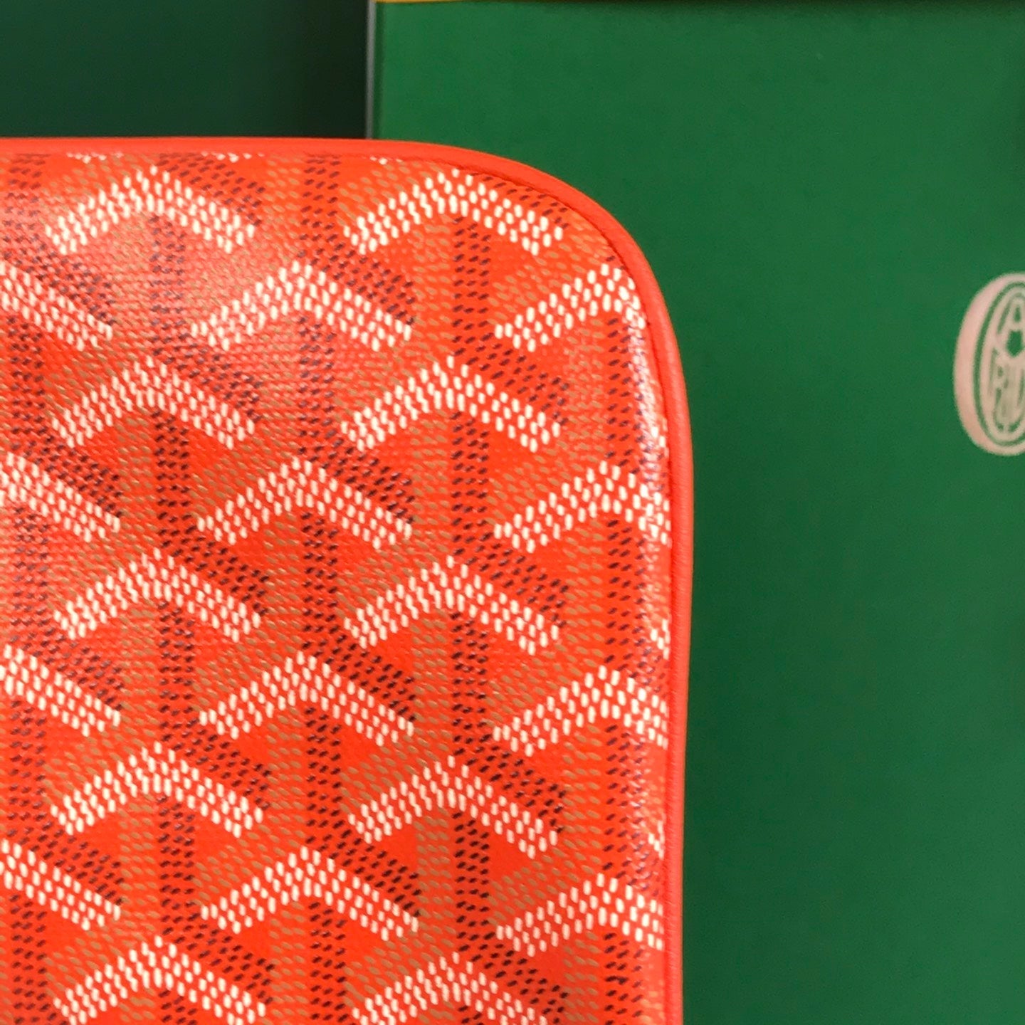 GOYARD SÉNAT MGM POUCH 40 IN RED ORANGE GOYARDINE CANVAS