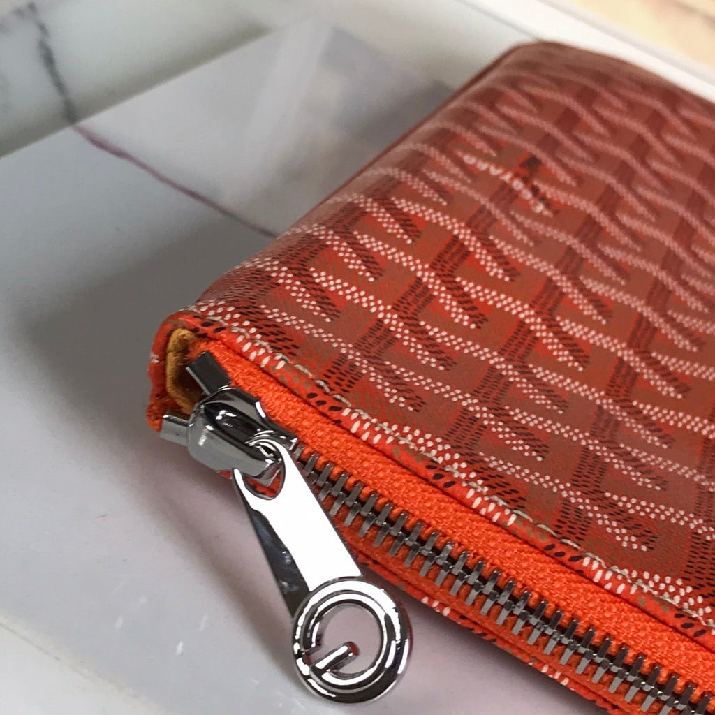 GOYARD SÉNAT MGM POUCH 40 IN RED ORANGE GOYARDINE CANVAS