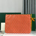 GOYARD SÉNAT MGM POUCH 40 IN RED ORANGE GOYARDINE CANVAS