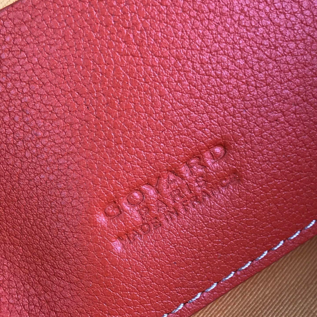 GOYARD SÉNAT MGM POUCH 40 IN RED ORANGE GOYARDINE CANVAS
