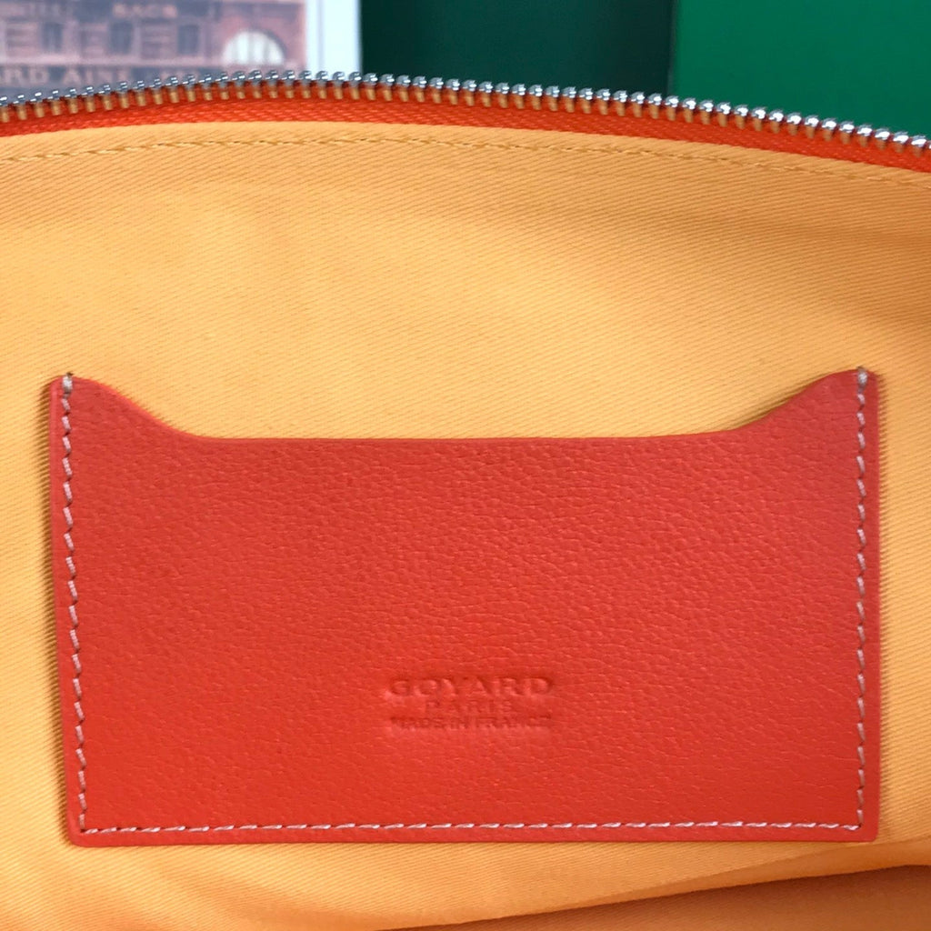 GOYARD SÉNAT MGM POUCH 40 IN RED ORANGE GOYARDINE CANVAS