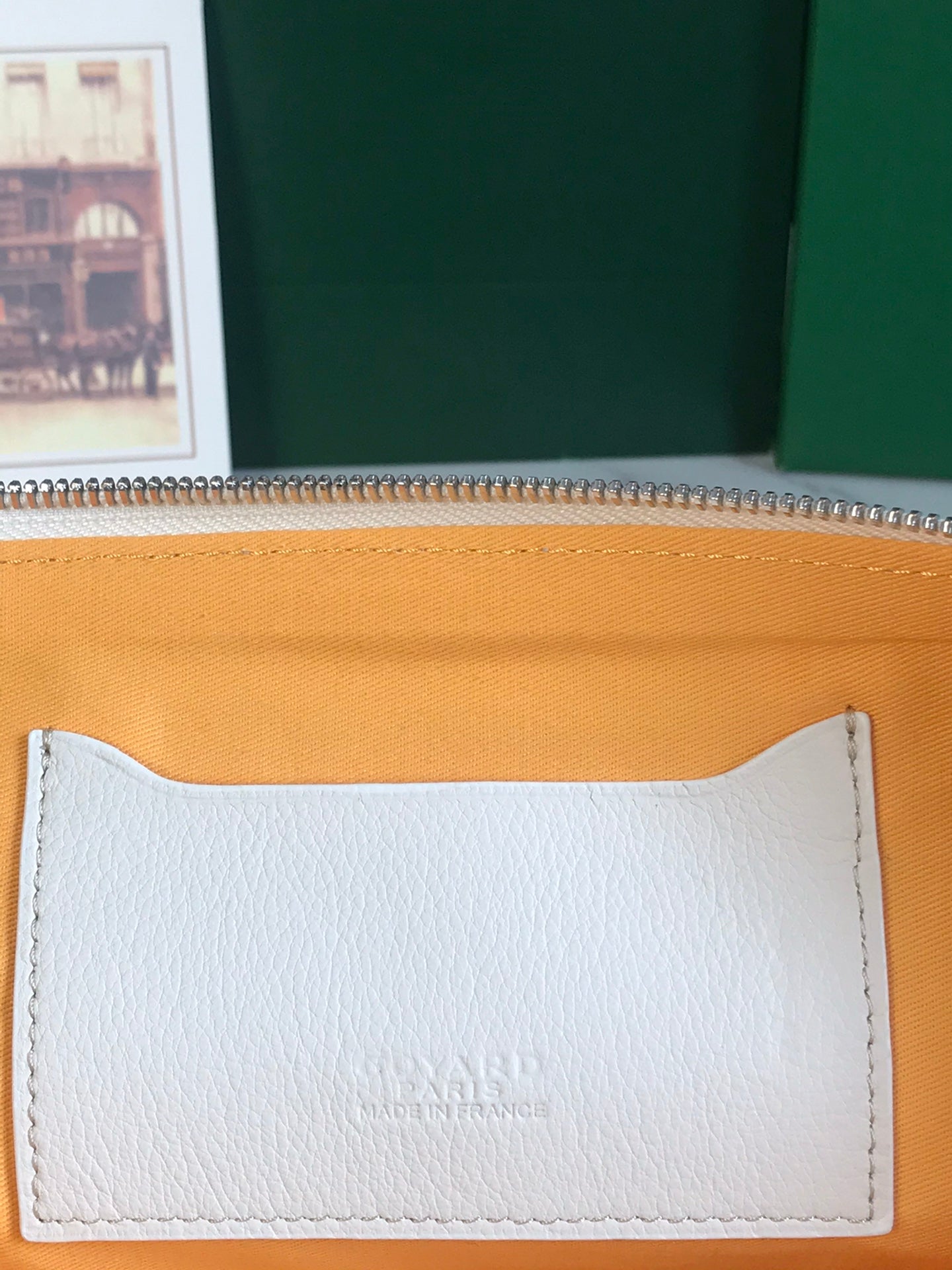 GOYARD SÉNAT MGM POUCH 40 IN WHITE GOYARDINE CANVAS