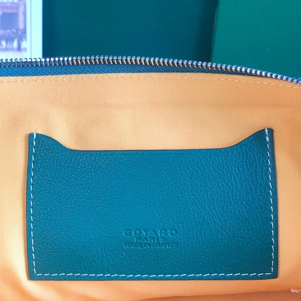 GOYARD SÉNAT MGM POUCH 40 IN GREEN GOYARDINE CANVAS