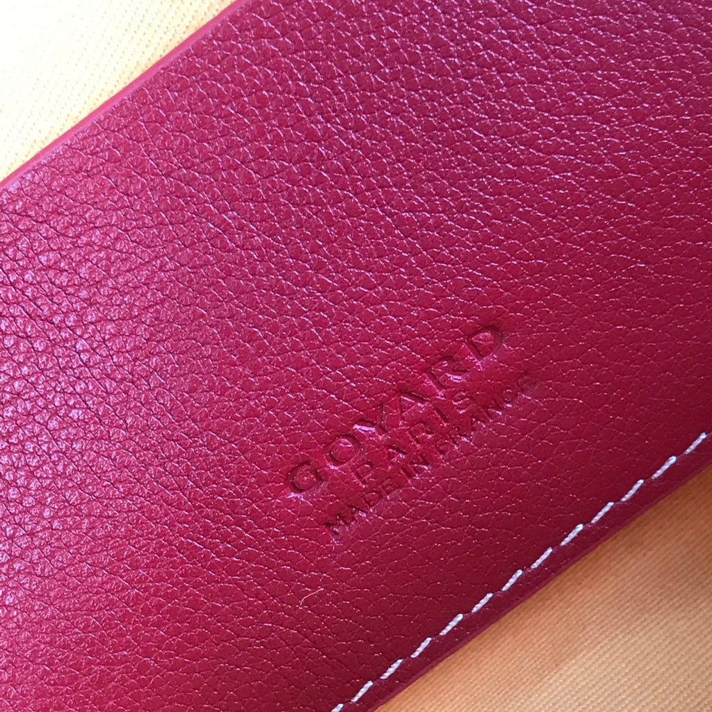 GOYARD SÉNAT MGM POUCH 40 IN MONZA RED GOYARDINE CANVAS