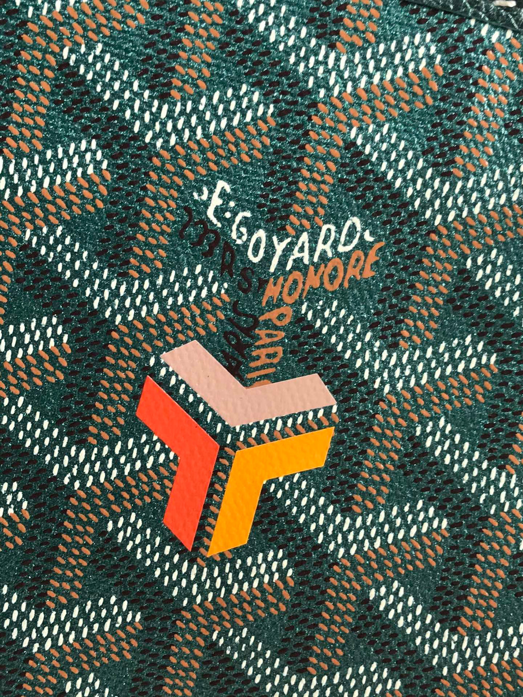GOYARD SAINT LOUIS PM 34 IN GREEN GOYARDINE CANVAS AND CALFSKIN