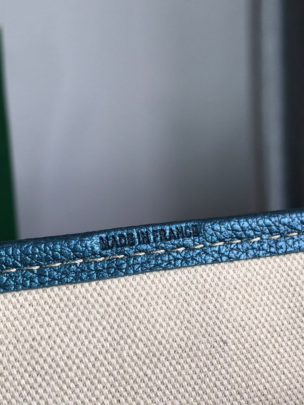GOYARD SAINT LOUIS PM 34 IN NAVY BLUE GOYARDINE CANVAS AND CALFSKIN