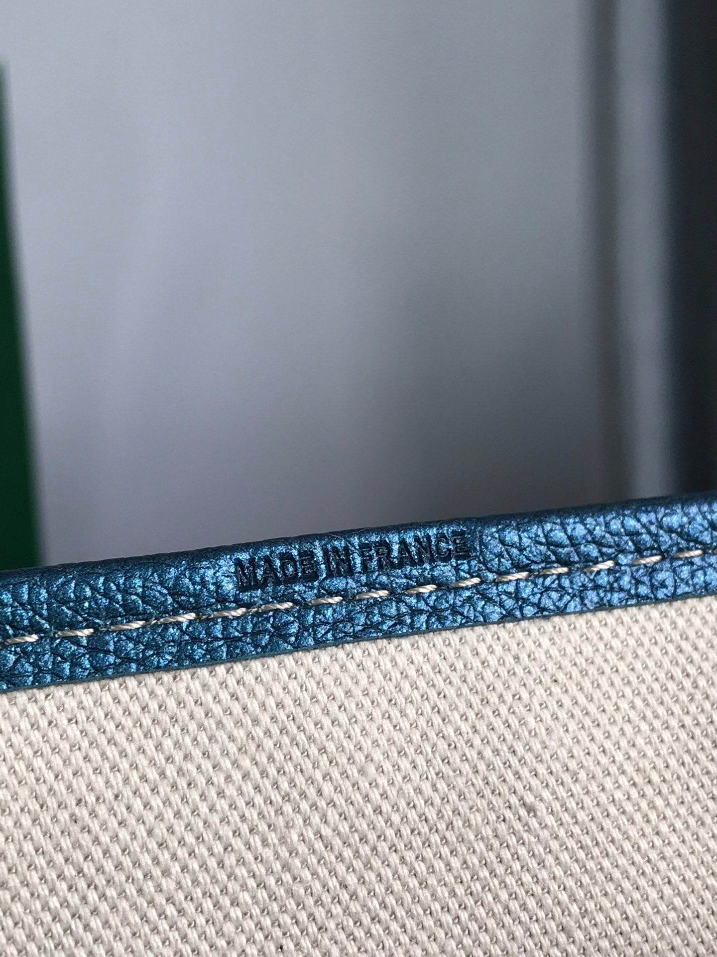 GOYARD SAINT LOUIS PM 34 IN NAVY BLUE GOYARDINE CANVAS AND CALFSKIN