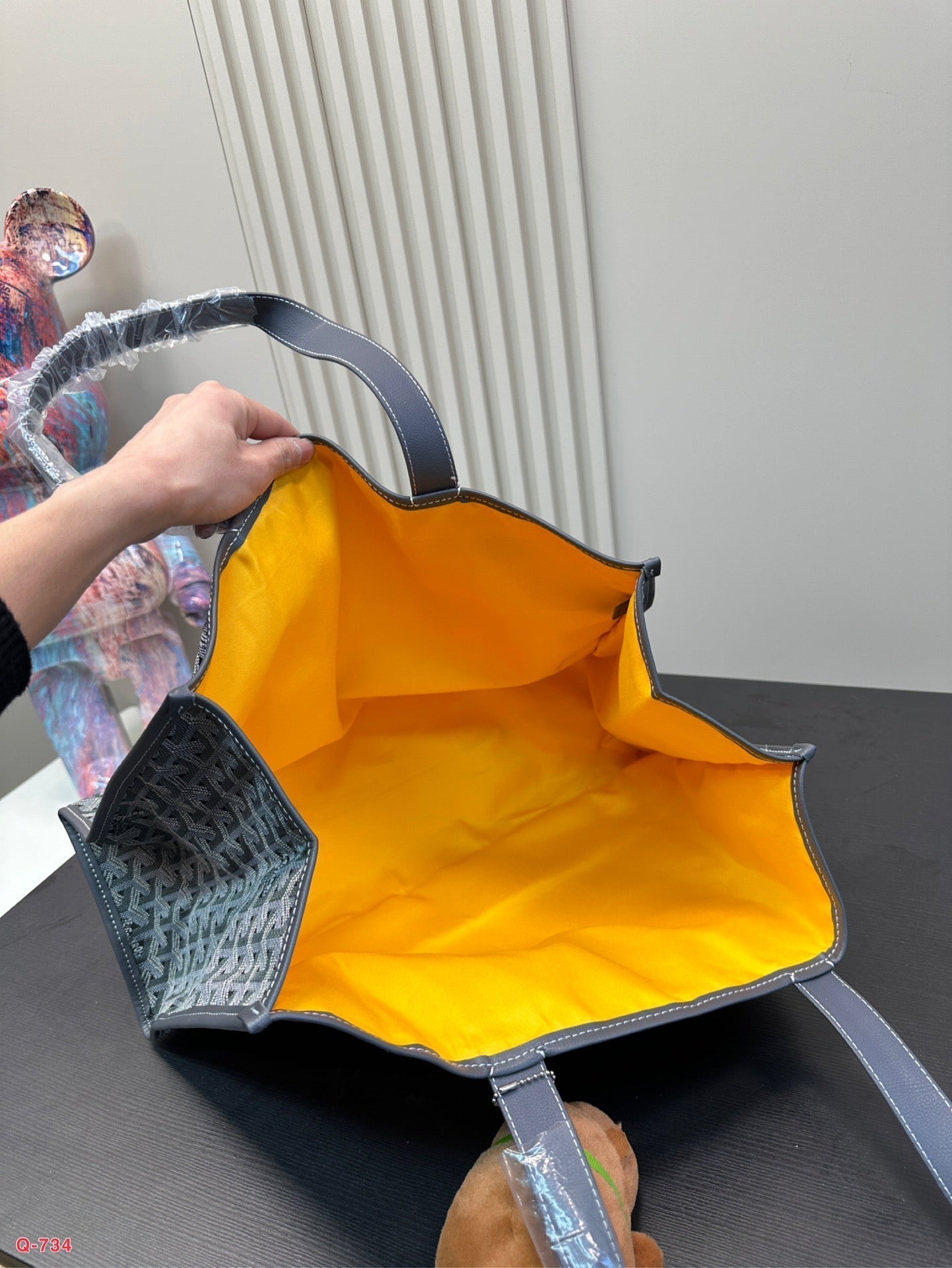 GOYARD VILLETTE TOTE BAG 46 IN GREY GOYARDINE CANVAS