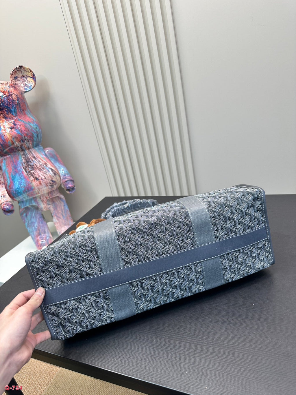 GOYARD VILLETTE TOTE BAG 46 IN GREY GOYARDINE CANVAS