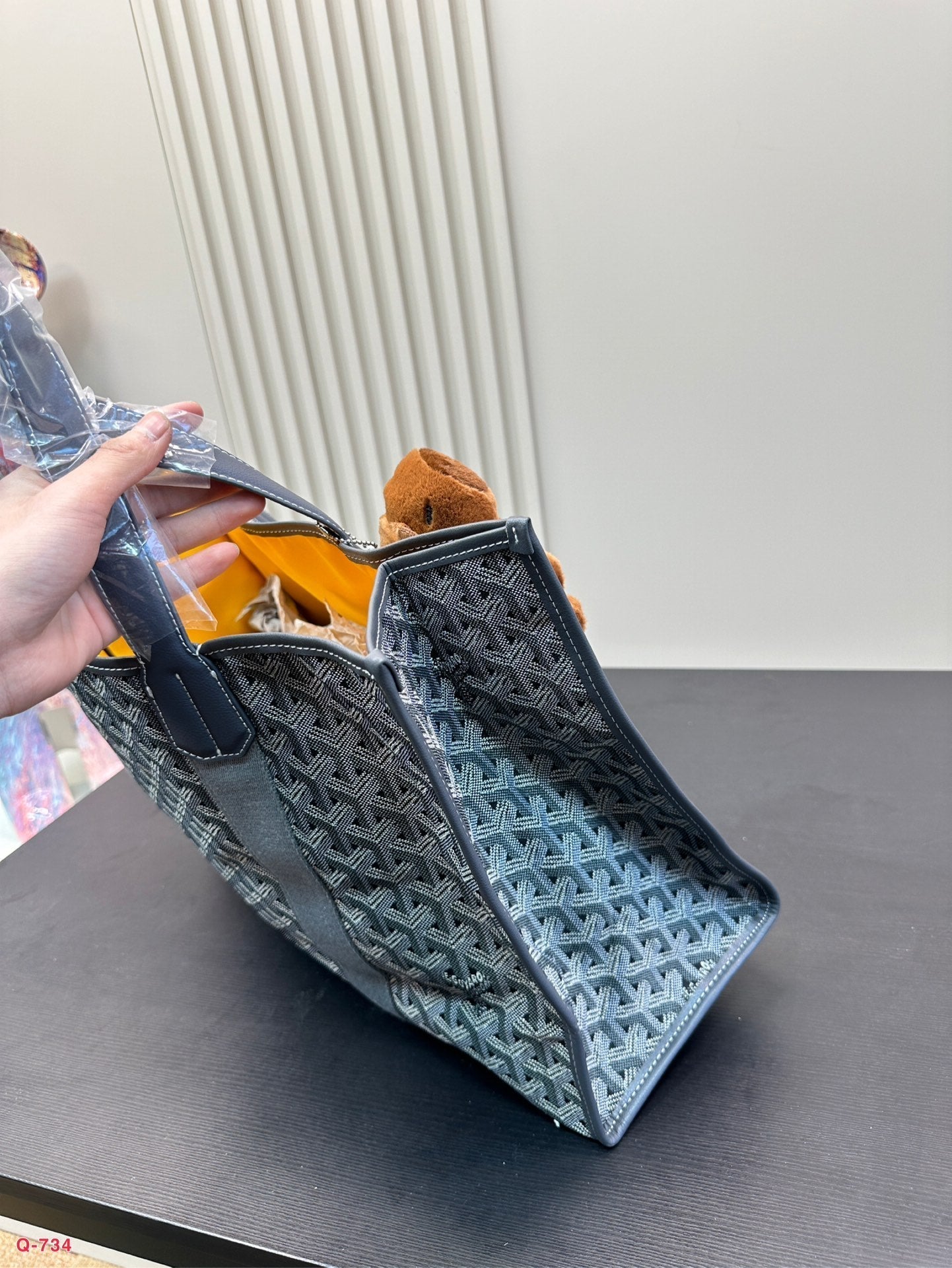 GOYARD VILLETTE TOTE BAG 46 IN GREY GOYARDINE CANVAS