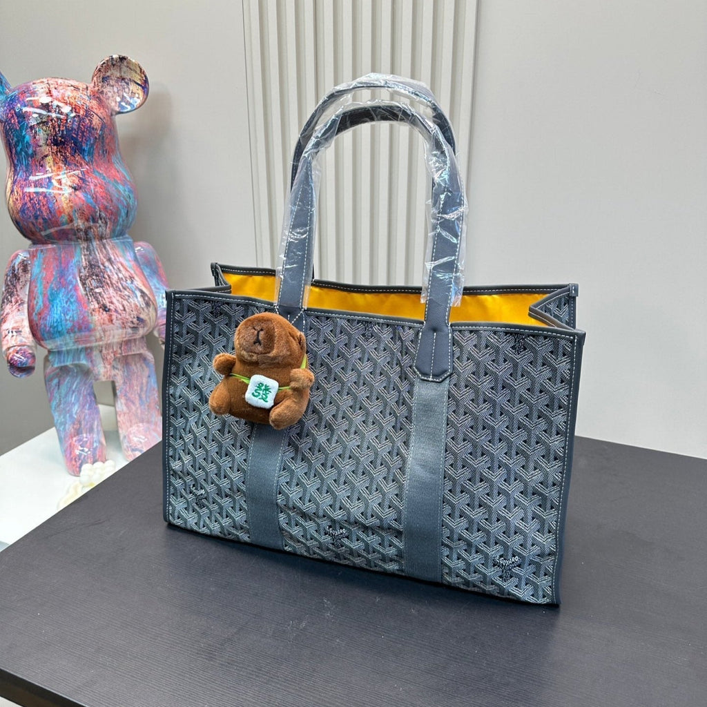 GOYARD VILLETTE TOTE BAG 46 IN GREY GOYARDINE CANVAS