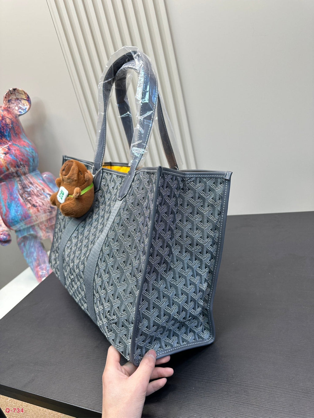 GOYARD VILLETTE TOTE BAG 46 IN GREY GOYARDINE CANVAS