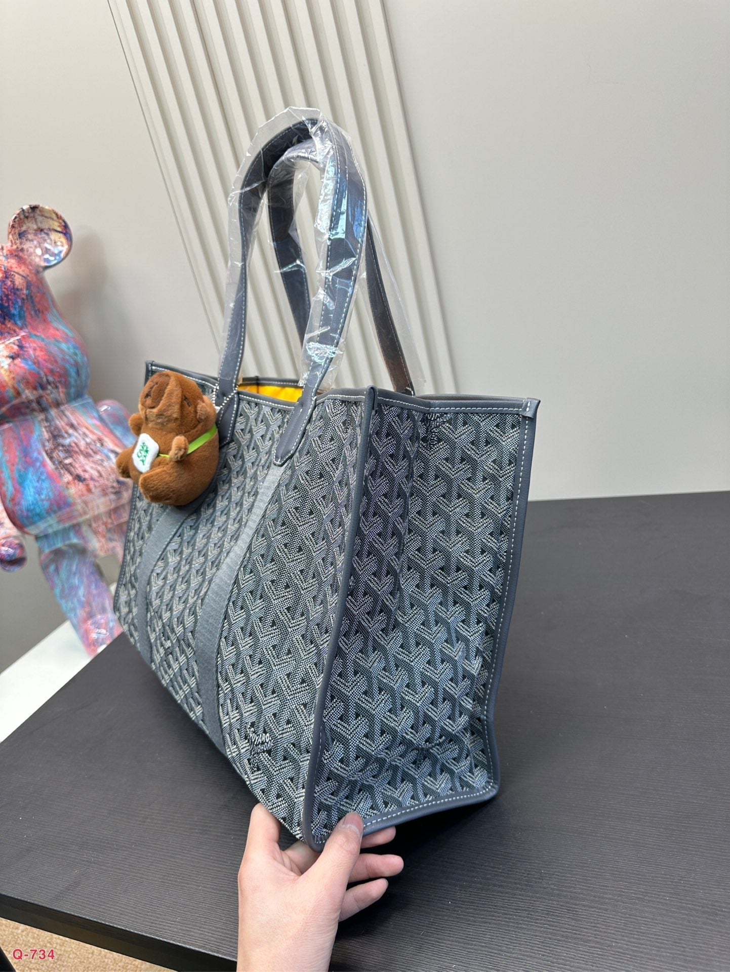 GOYARD VILLETTE TOTE BAG 46 IN GREY GOYARDINE CANVAS