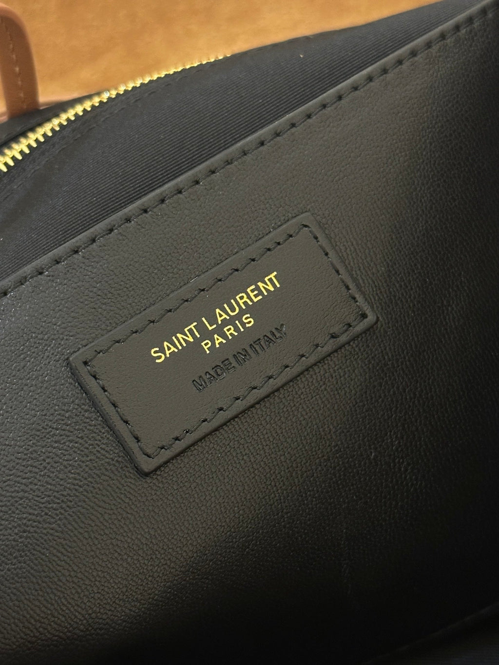 SAINT LAURENT JAMIE 43 LARGE SUEDE CARAMEL BROWN