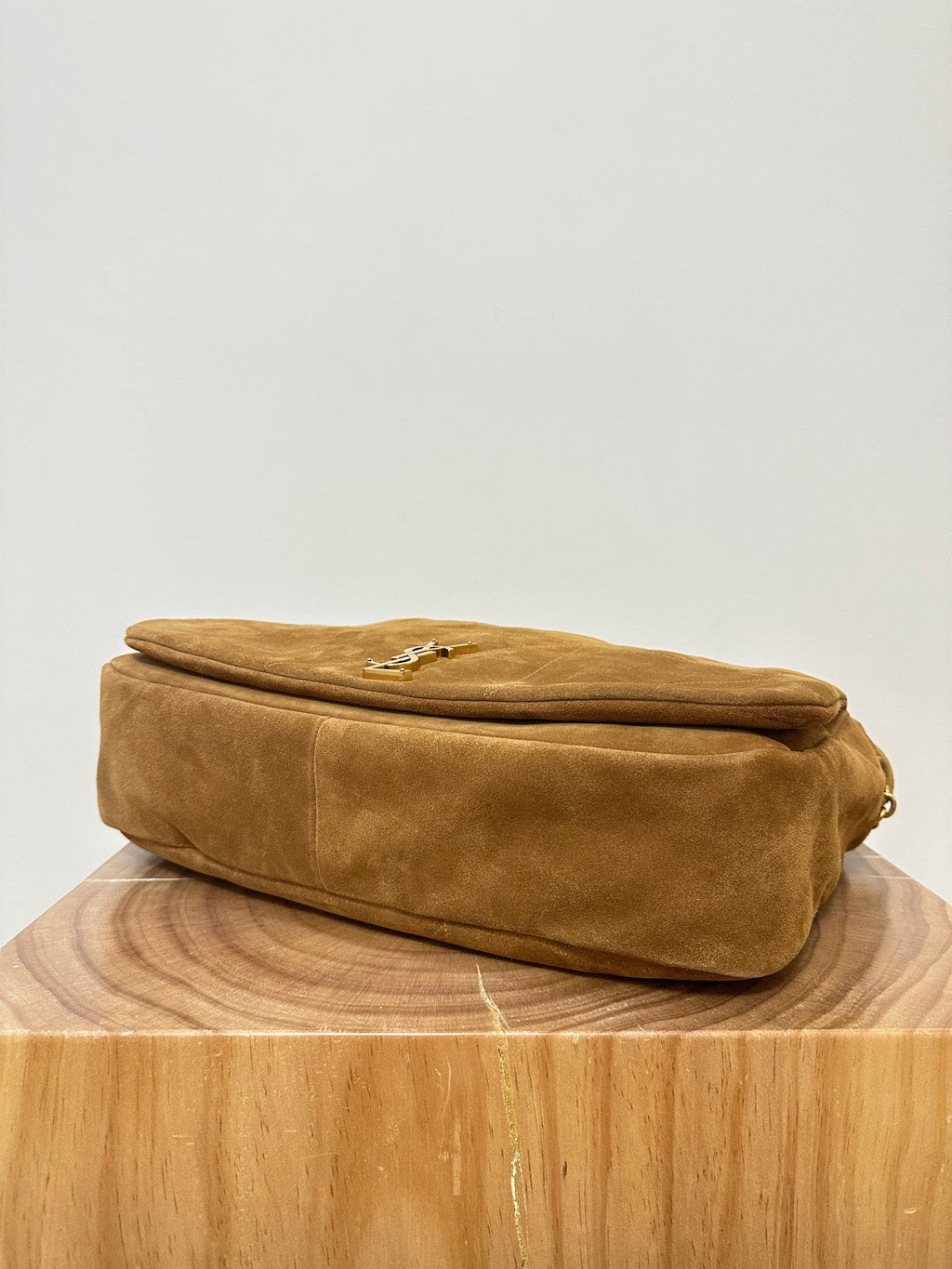SAINT LAURENT JAMIE 43 LARGE SUEDE CARAMEL BROWN