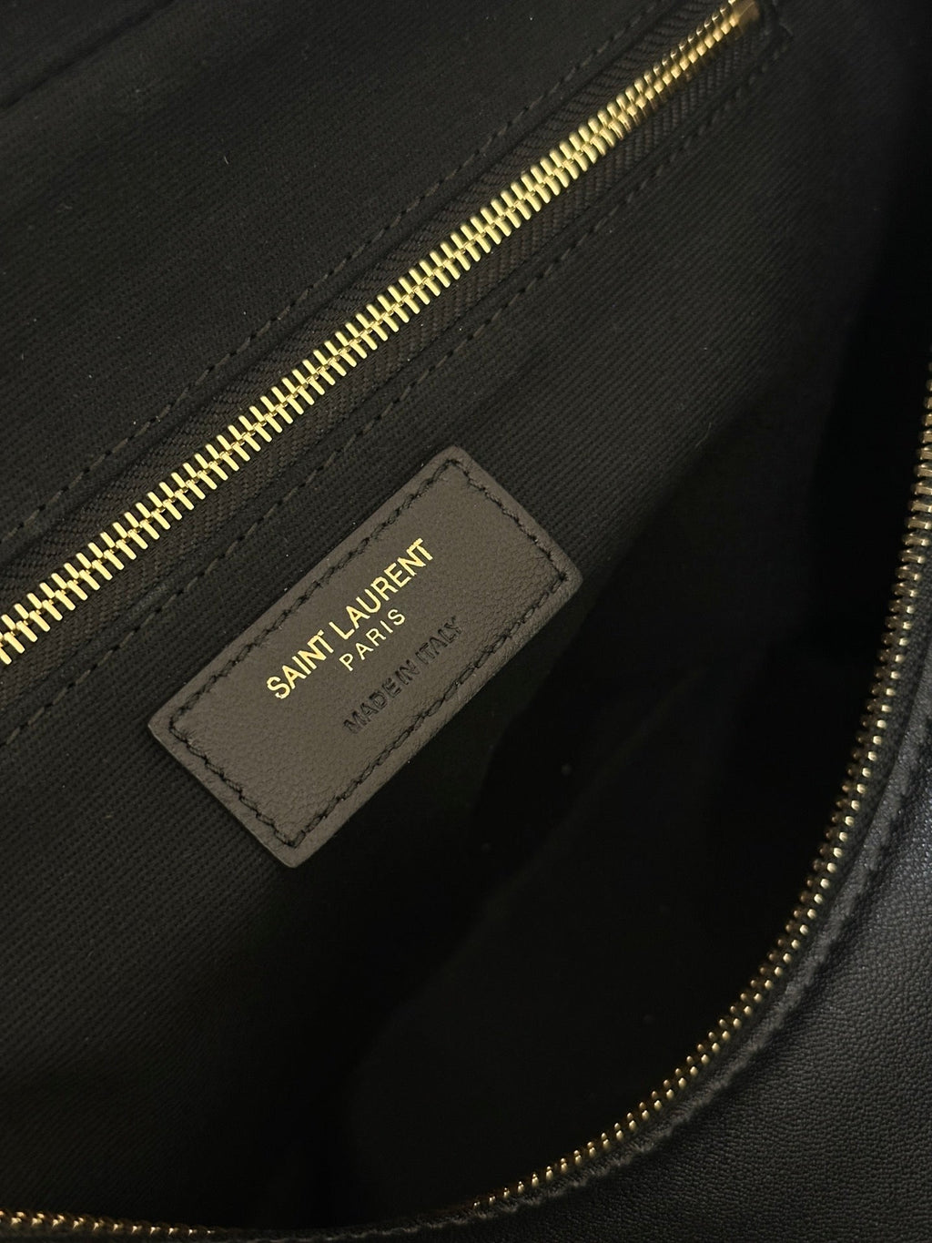 SAINT LAURENT LIYA 31 BLACK CALFSKIN VINTAGE TRAVEL BAG