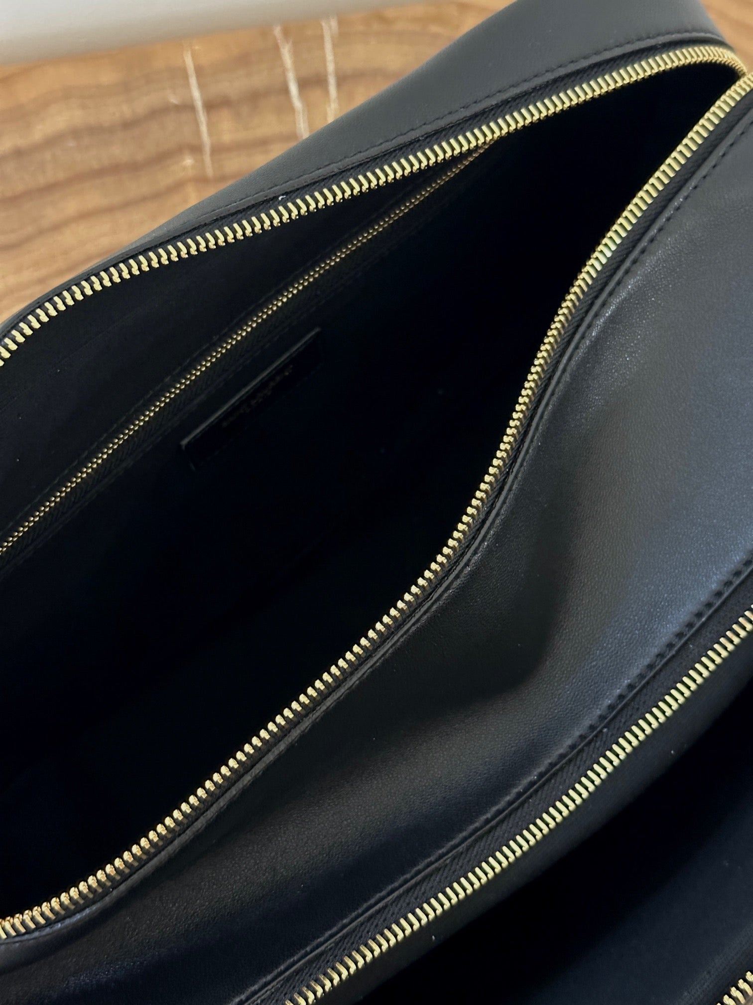 SAINT LAURENT LIYA 31 BLACK CALFSKIN VINTAGE TRAVEL BAG