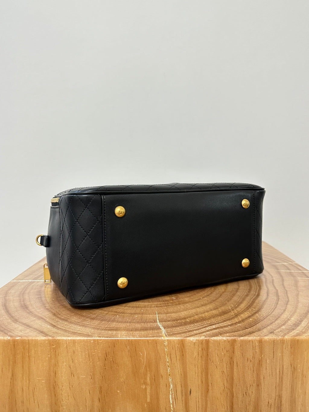 SAINT LAURENT LIYA 31 BLACK CALFSKIN VINTAGE TRAVEL BAG