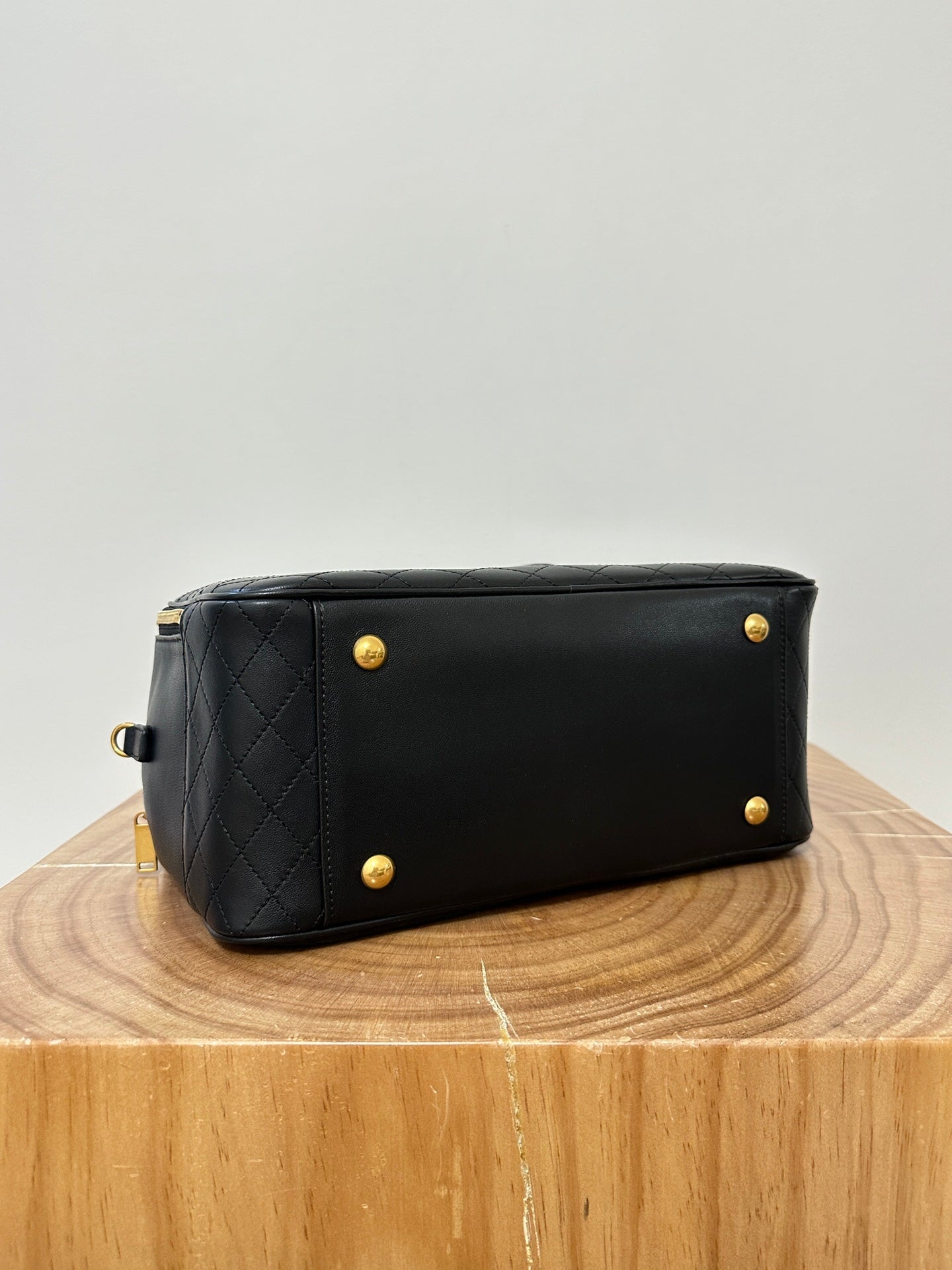 SAINT LAURENT LIYA 31 BLACK CALFSKIN VINTAGE TRAVEL BAG
