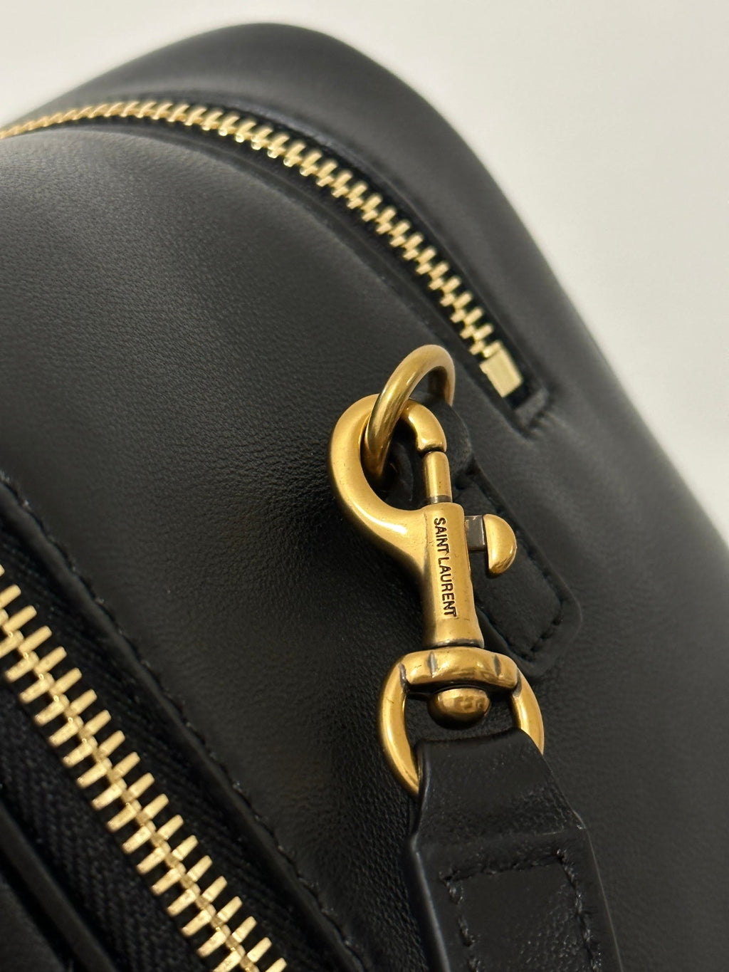 SAINT LAURENT LIYA 31 BLACK CALFSKIN VINTAGE TRAVEL BAG