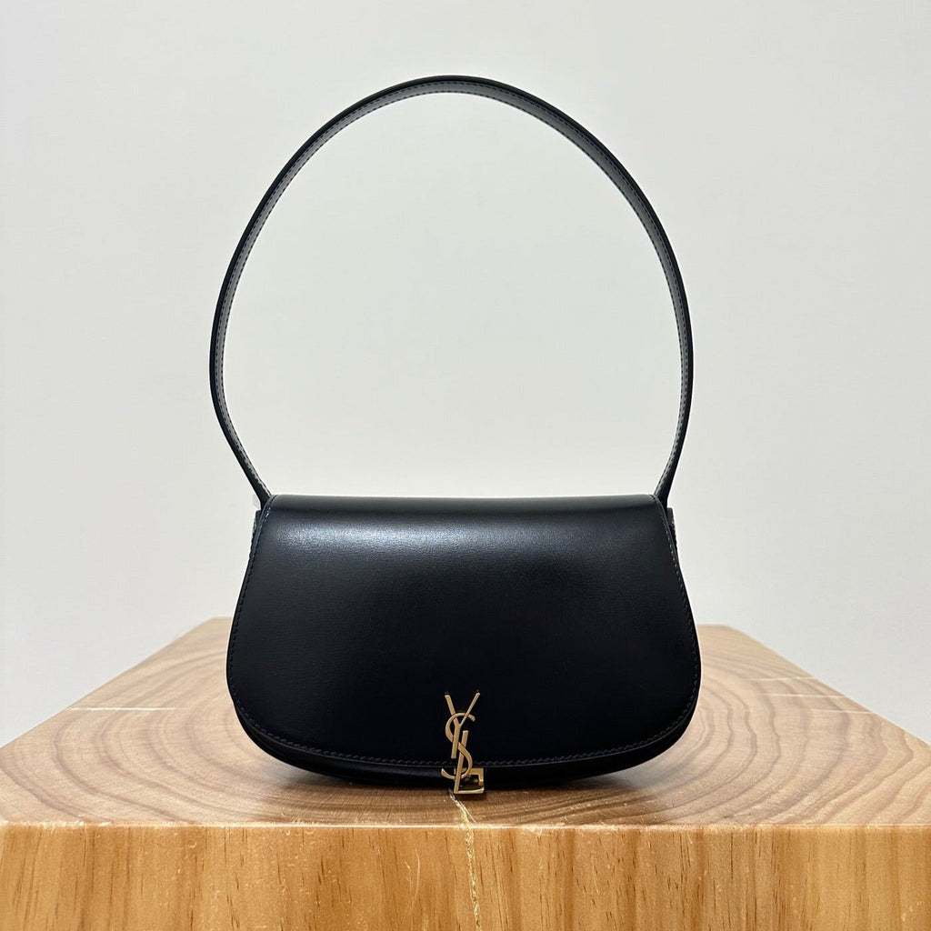 SAINT LAURENT VOLTAIRE 17 BLACK CALFSKIN BAG