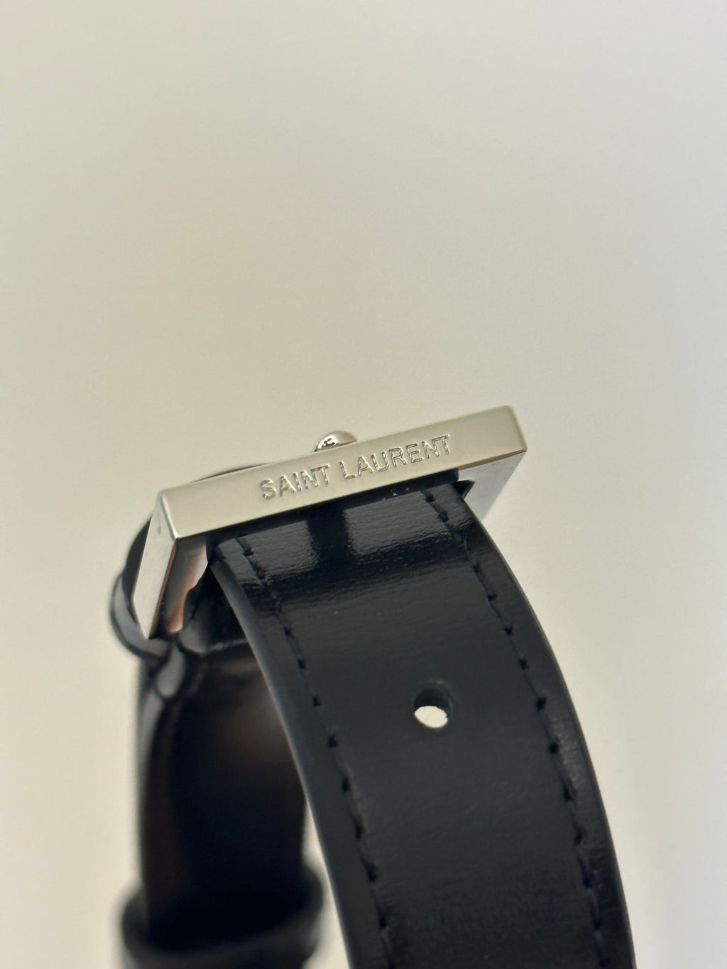 SAINT LAURENT SOLFERINO 18 BLACK CALFSKIN PHONE BAG