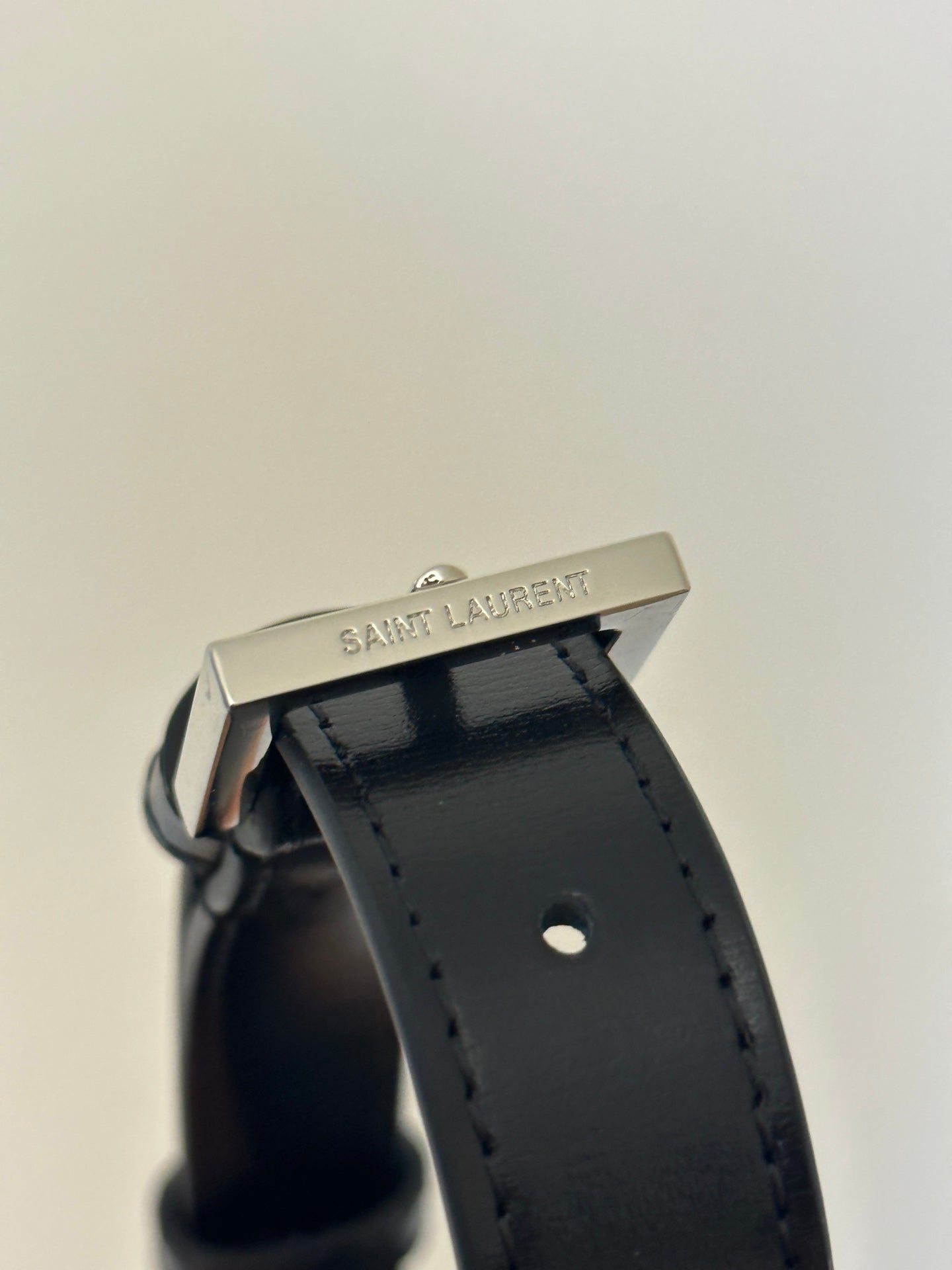 SAINT LAURENT SOLFERINO 18 BLACK CALFSKIN PHONE BAG