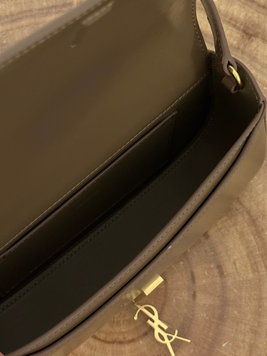 SAINT LAURENT VOLTAIRE 17 CARAMEL BROWN CALFSKIN BAG