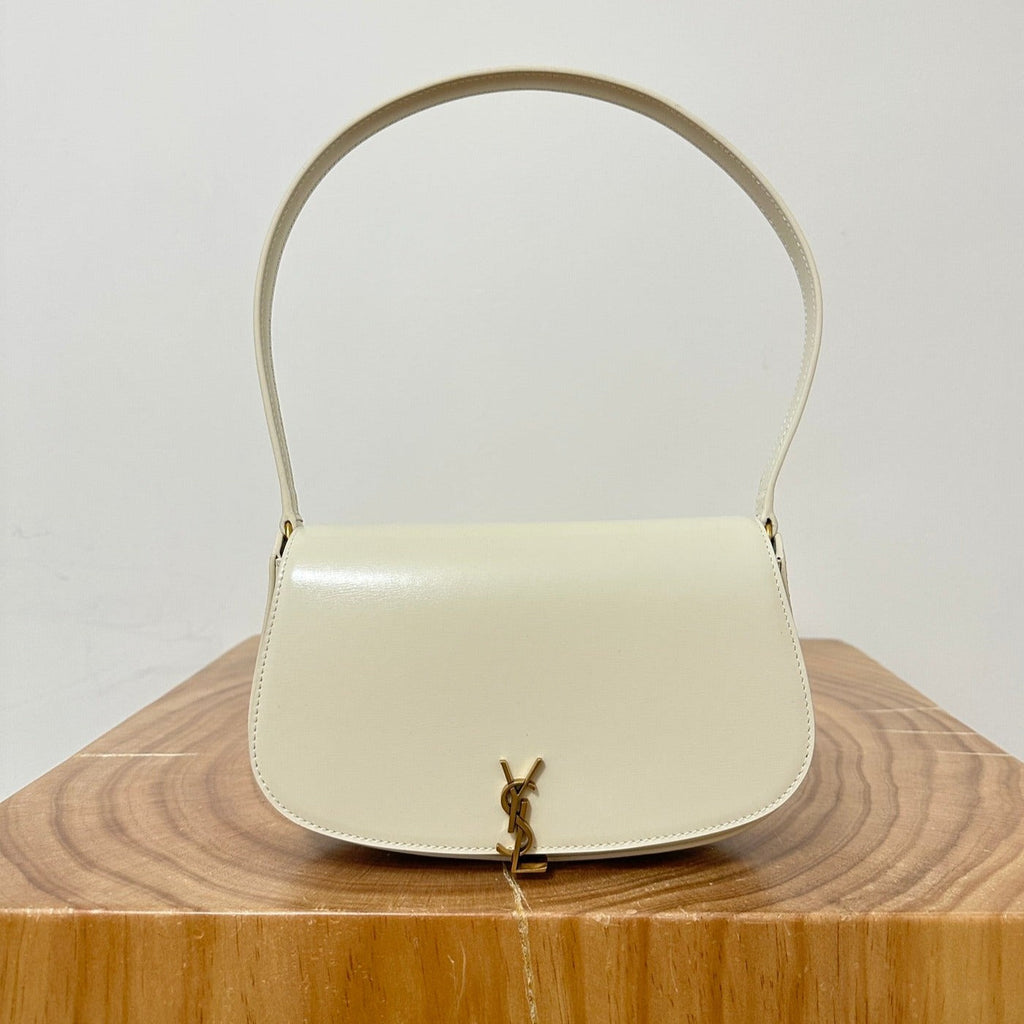 SAINT LAURENT VOLTAIRE 17 WHITE CALFSKIN BAG