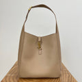 SAINT LAURENT LE 5 À 7 LARGE SUPPLE 31 IN LIGHT BROWN GRAINED CALFSKIN