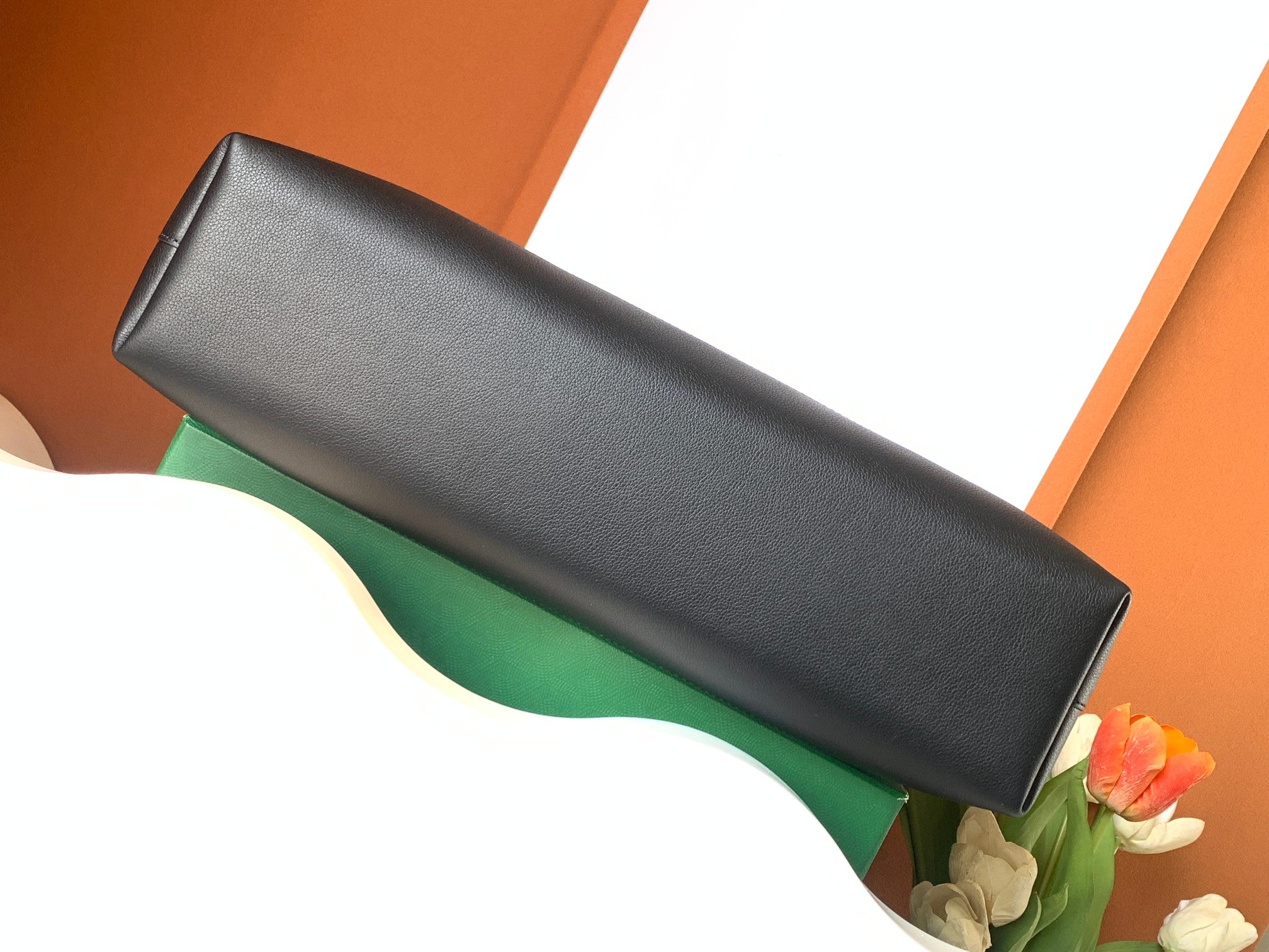 GOYARD CISALPIN DOCUMENT CASE 39 IN BLACK GOYARDINE CANVAS AND CALFSKIN