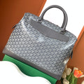 GOYARD CISALPIN DOCUMENT CASE 39 IN GRAY GOYARDINE CANVAS AND CALFSKIN