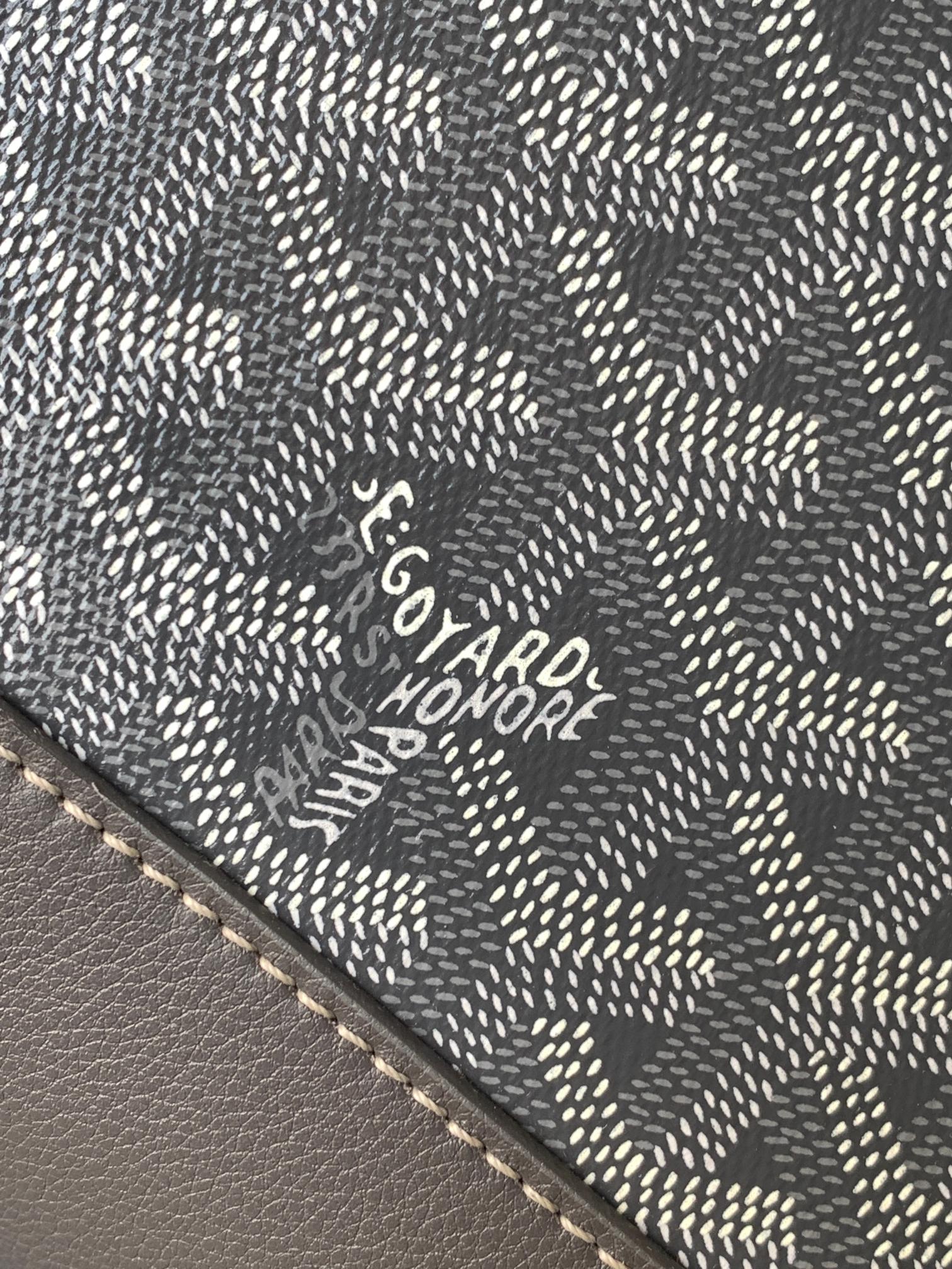 GOYARD CISALPIN DOCUMENT CASE 39 IN GRAY GOYARDINE CANVAS AND CALFSKIN