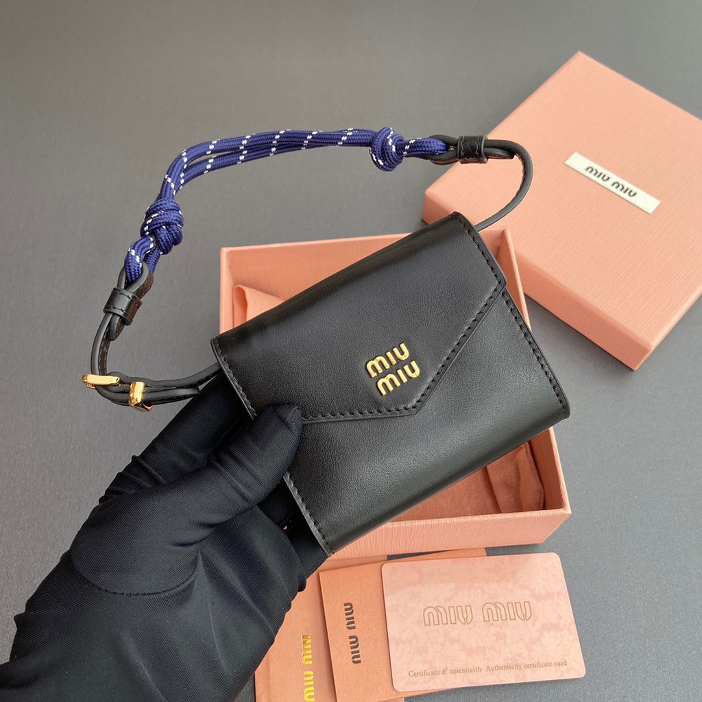 MIU MIU MICRO BAG 11 IN BLACK SMOOTH CALFSKIN