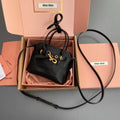 MIU MIU AVENTURE BAG 13 IN BLACK SHINY CALFSKIN