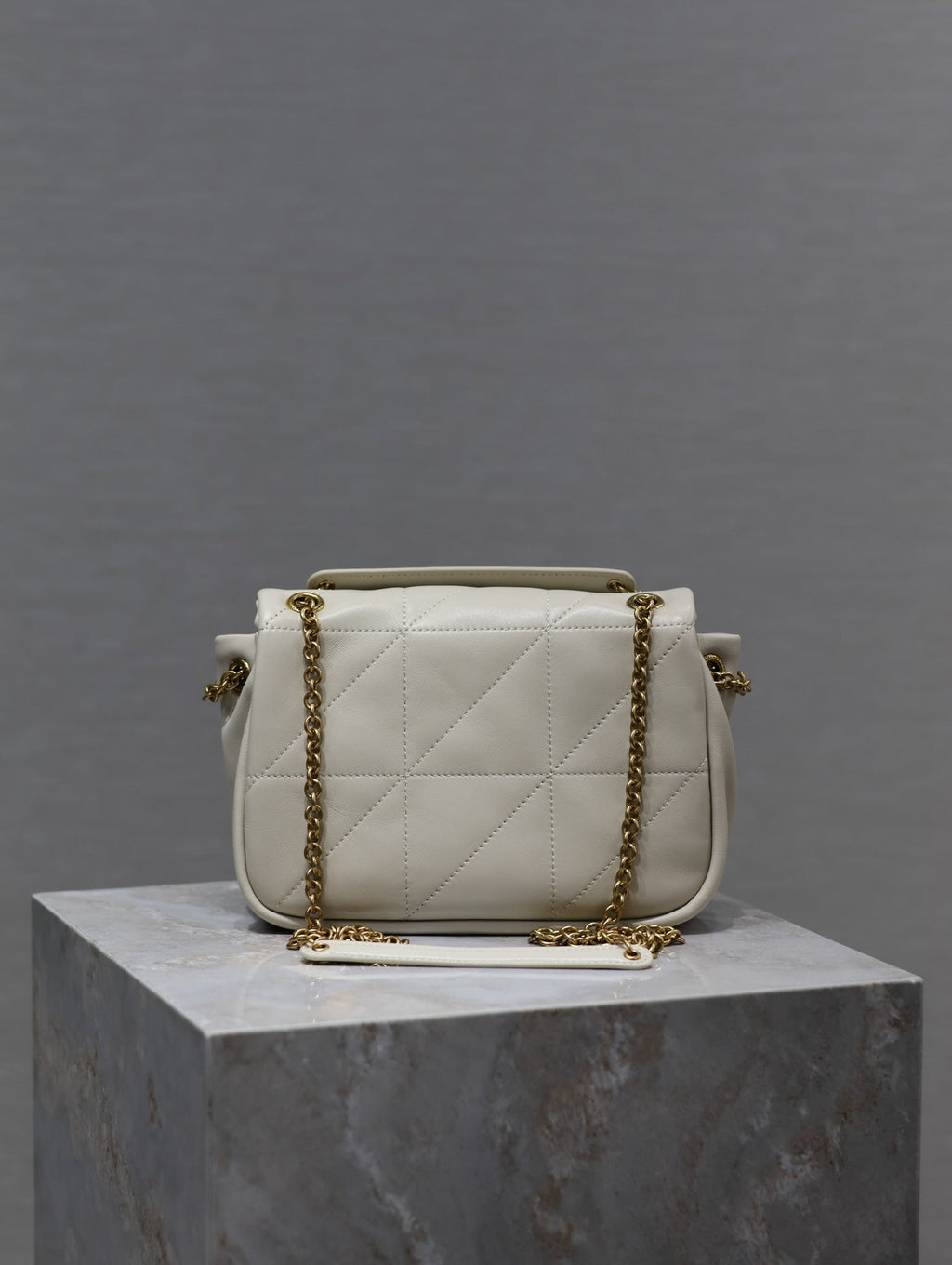SAINT LAURENT YSL 25S JAMIE MINI 20 IN BLANC VINTAGE LAMBSKIN GOLD HARDWRE