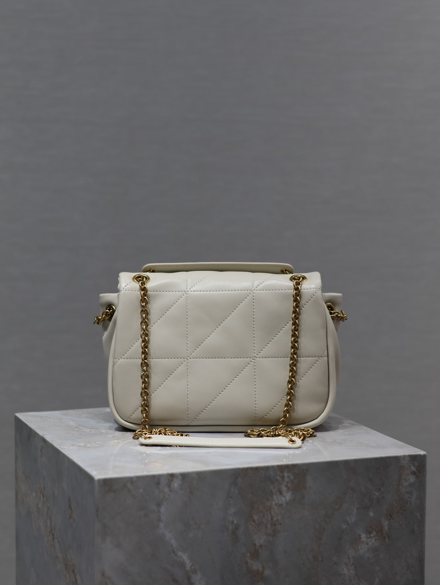 SAINT LAURENT YSL 25S JAMIE MINI 20 IN BLANC VINTAGE LAMBSKIN GOLD HARDWRE