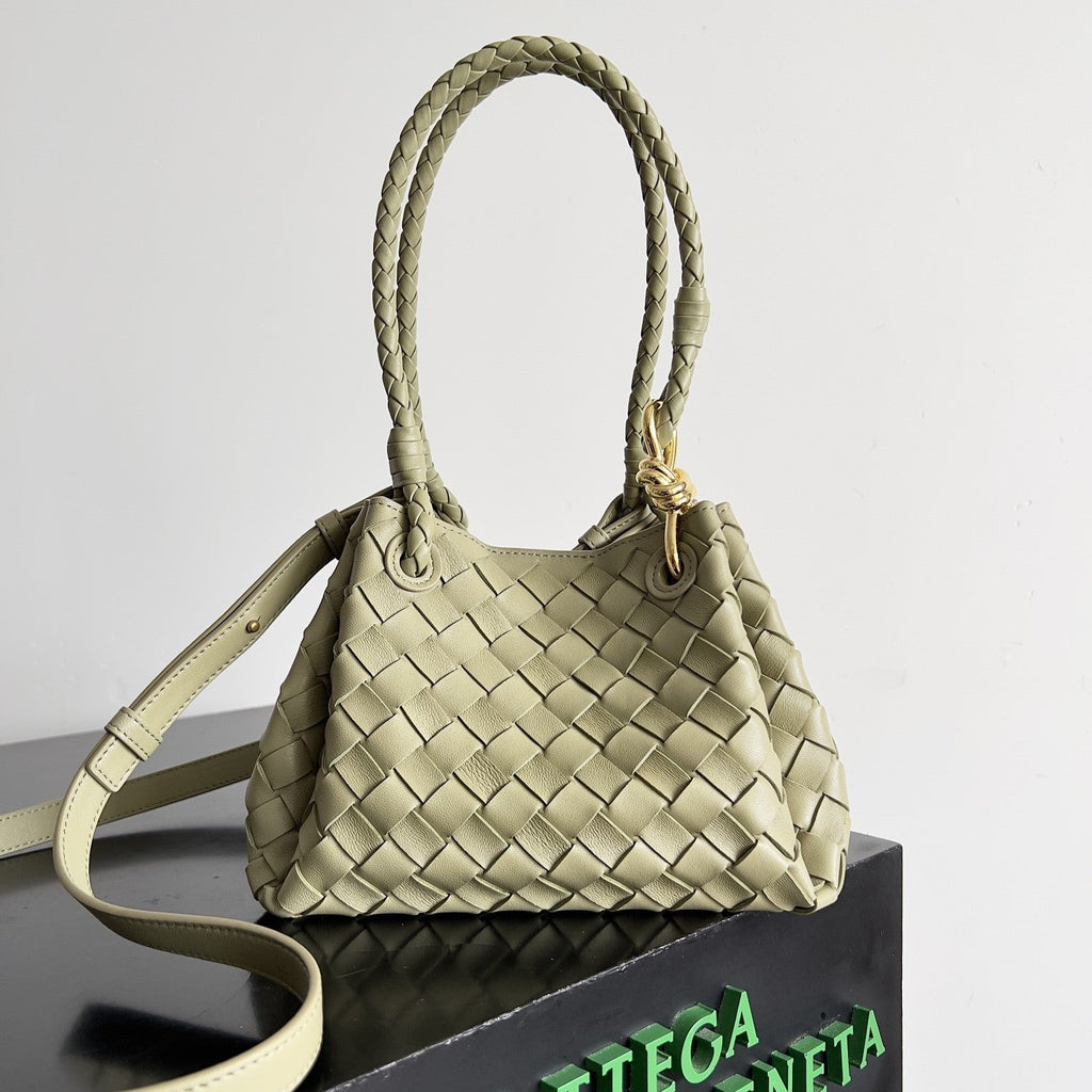 BOTTEGA VENETA BV Small Parachute 21 Light Olive Lambskin Ghw