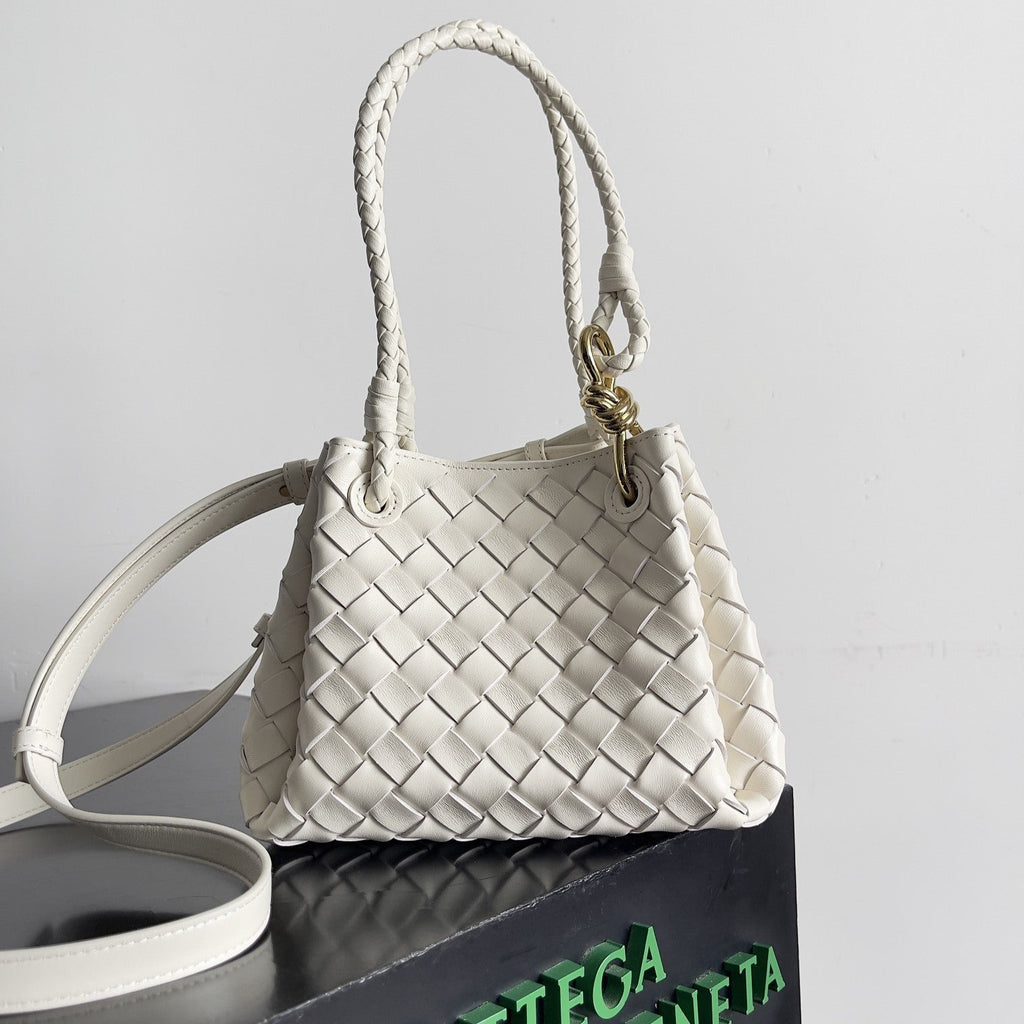 BOTTEGA VENETA BV Small Parachute 21 Sea Salt Lambskin Ghw