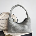 BOTTEGA VENETA TOSCA SHOULDER BAG 27 IN AGATE GREY LAMBSKIN WITH DALMATA STONE DETAIL