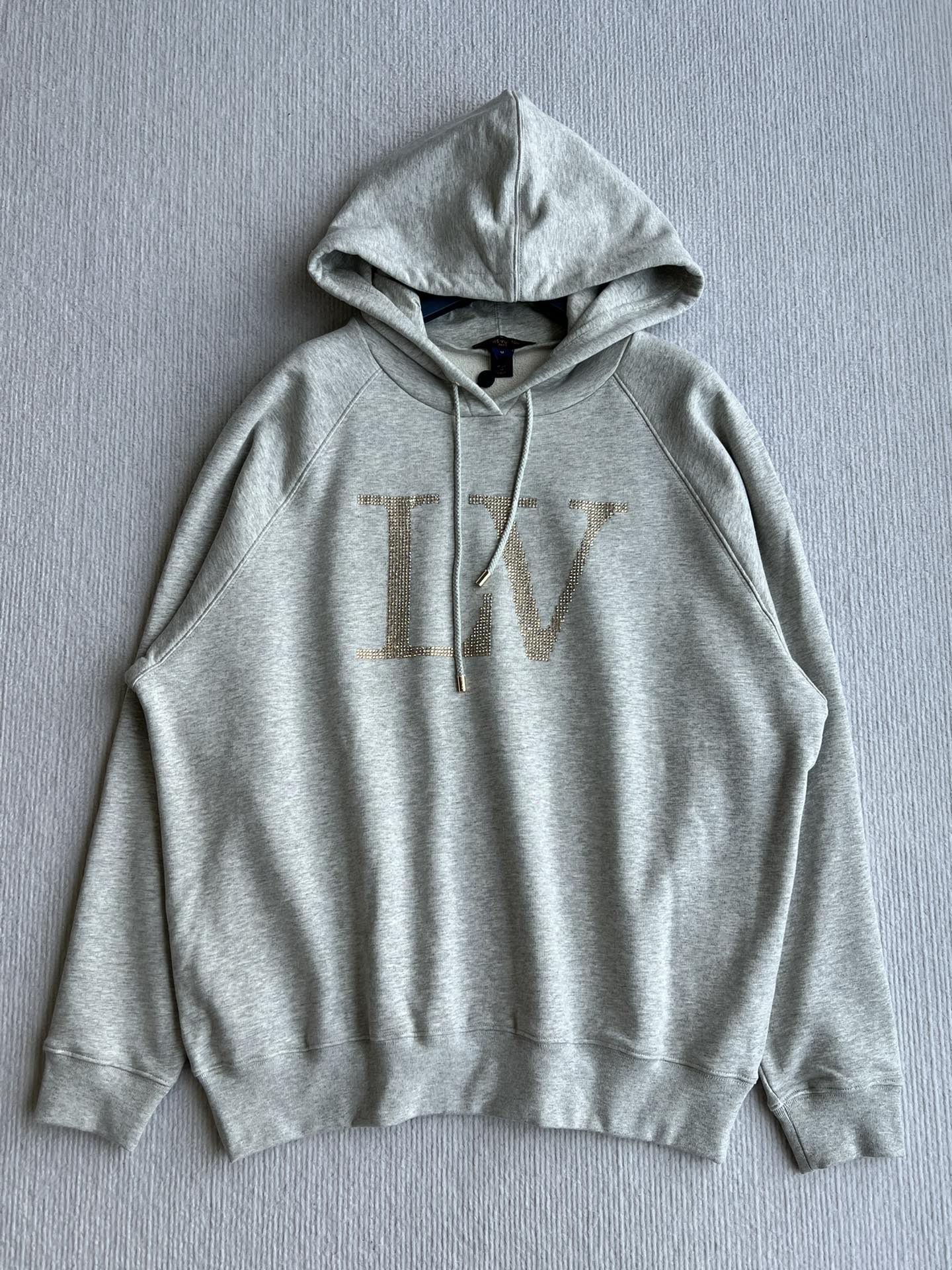 LOUIS VUITTON LOUIS VUITTON HOODED SWEATSHIRT WITH RHINESTONES 275688