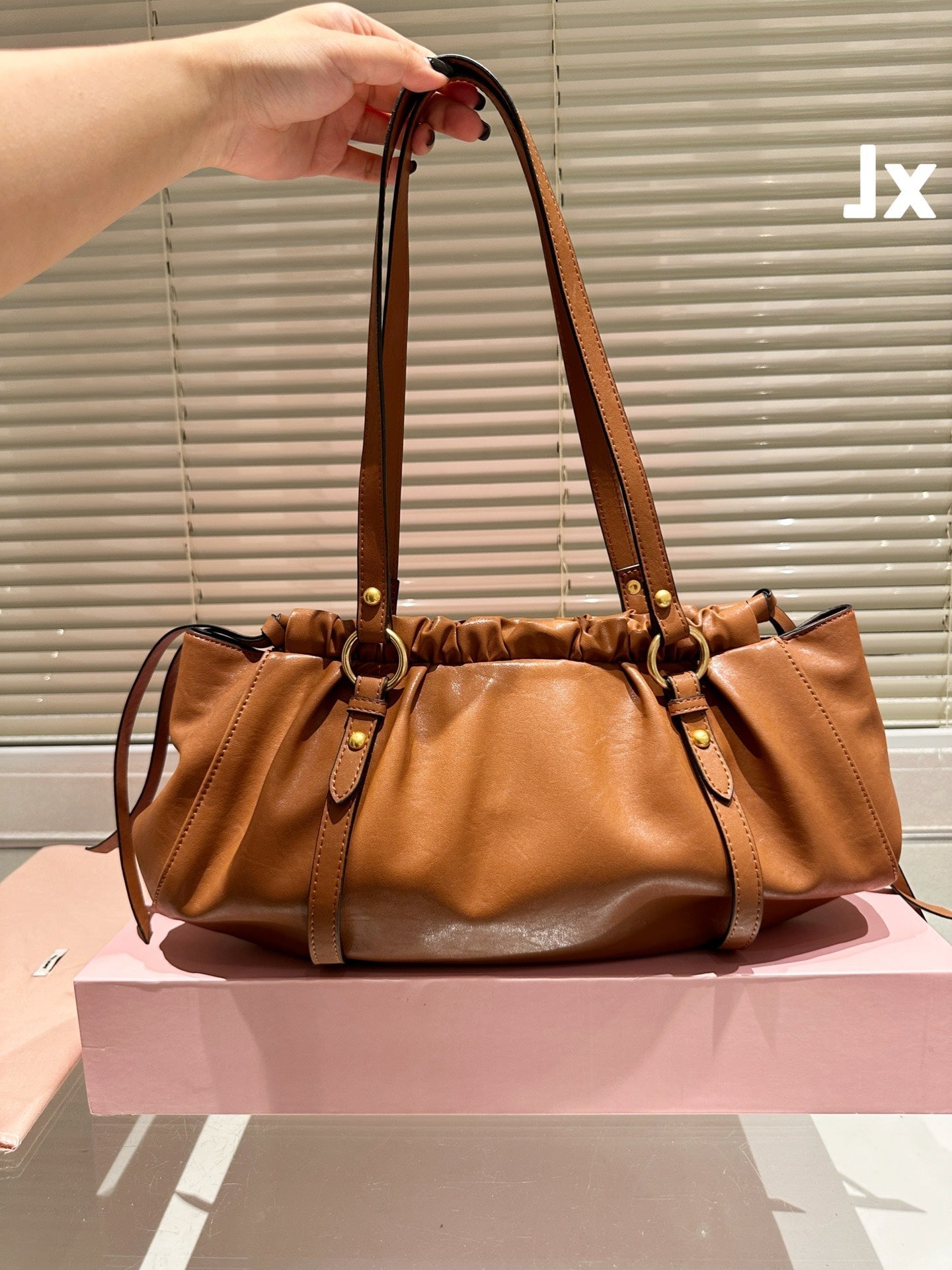 FENDI NAPPA 42 BAG IN OAK LEATHER