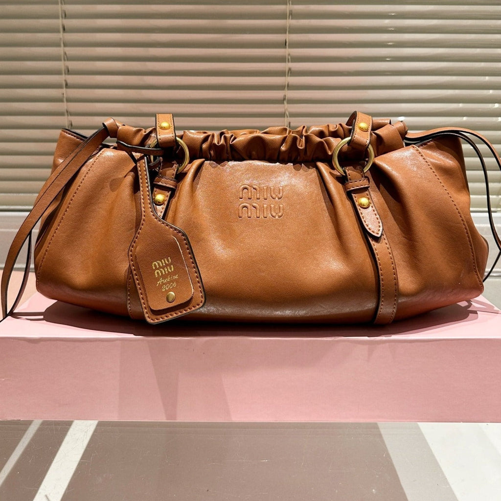 FENDI NAPPA 42 BAG IN OAK LEATHER
