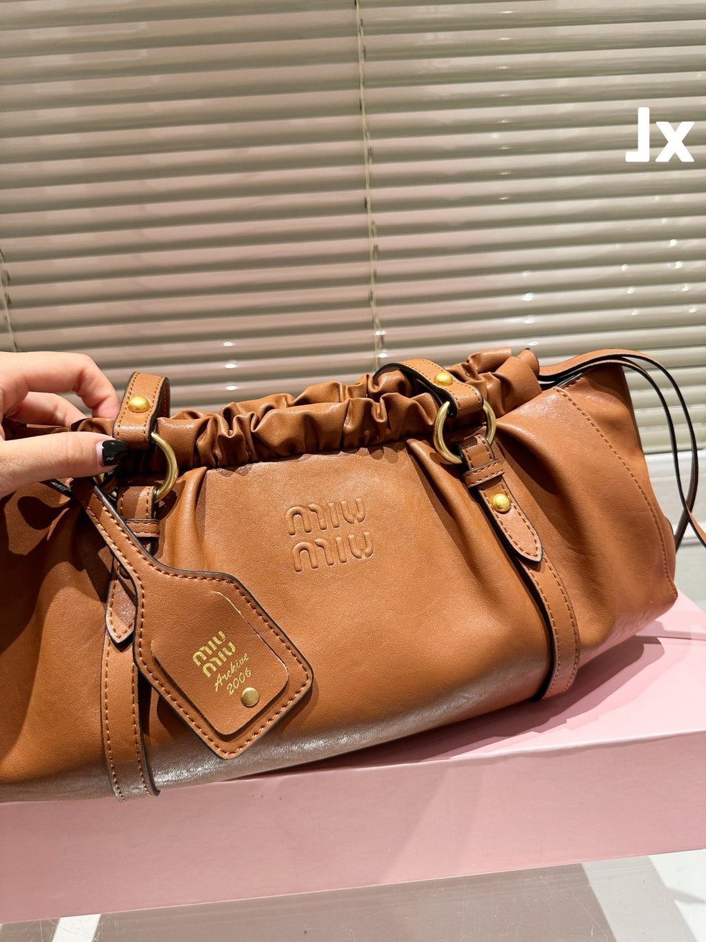 FENDI NAPPA 42 BAG IN OAK LEATHER