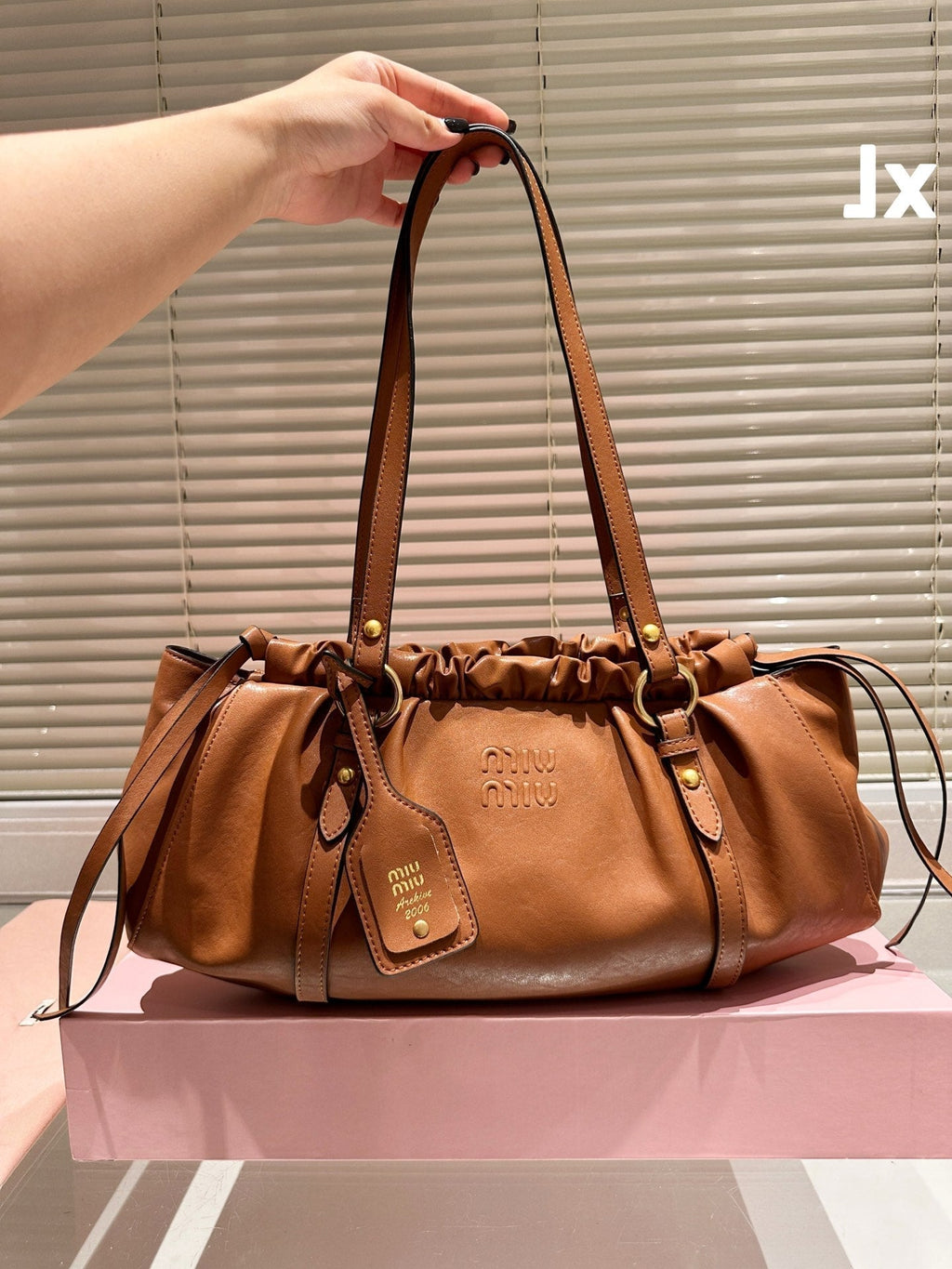 FENDI NAPPA 42 BAG IN OAK LEATHER