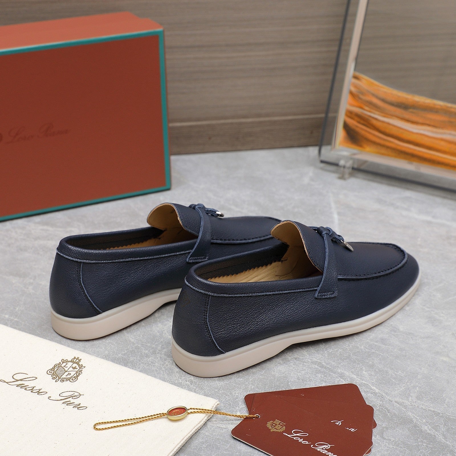 LP SUMMER CHARMS WALK LOAFERS BLACK LAMBSKIN