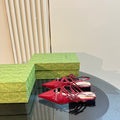 GUCCI SLINGBACK CROSS STRAP IN CRIMSON RED CALFSKIN