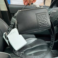 LOEWE LOE MINI 18 CAMERA CROSS BODY BAG IN BLACK CALFSKIN