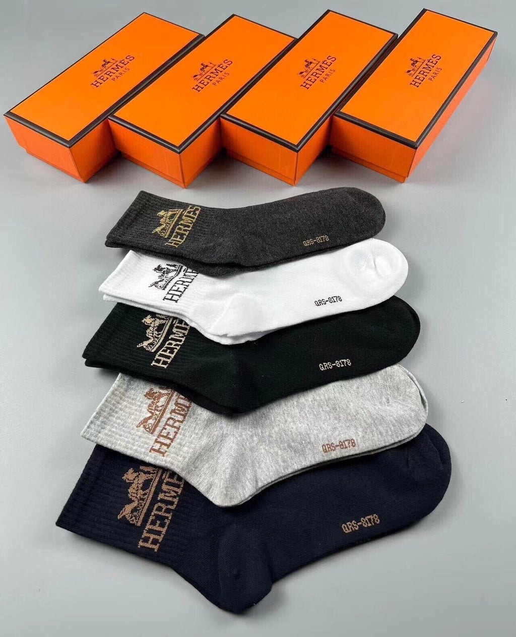 HERMES LOW-CUT SOCKS 282996 (1 BOX)