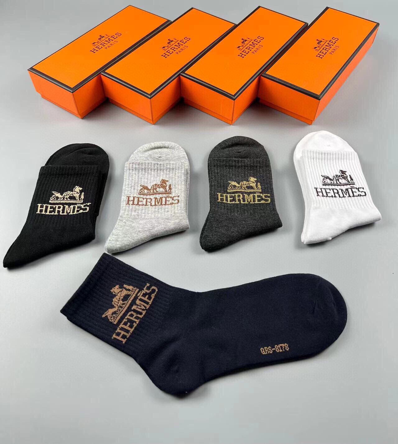 HERMES LOW-CUT SOCKS 282996 (1 BOX)